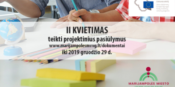 Kvietimas teikti projektinius pasiūlymus gerinančius gyvenimą Marijampolėje