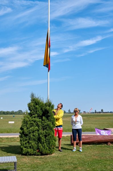 Lietuvos atviro nacionalinio čempionato absoliutūs nugalėtojai - Edgaras Danilaitis ir Vokietijos sportininkė Gerda Klostermann-Mace.q