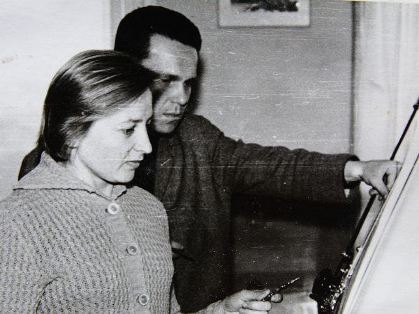 Julius Katkauskas ir Salomėja Papartienė darbo metu