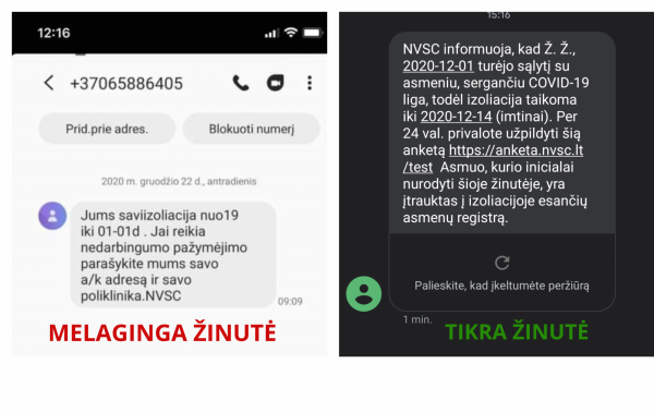 NVSC melagingos sms