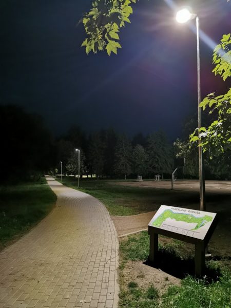 Apšvietimas Marijampolė pašešupio parkas