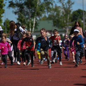 Vaikų bėgimo startas