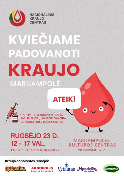 Kraujo donorystės akcija Marijampolėje