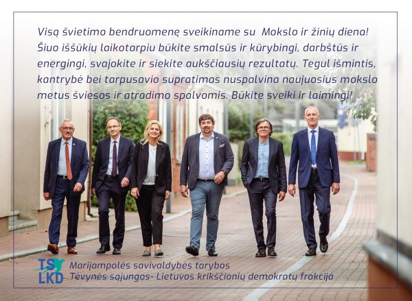 TS-LKD Marijampolės savivaldybės tarybos frakcijos sveikinimas