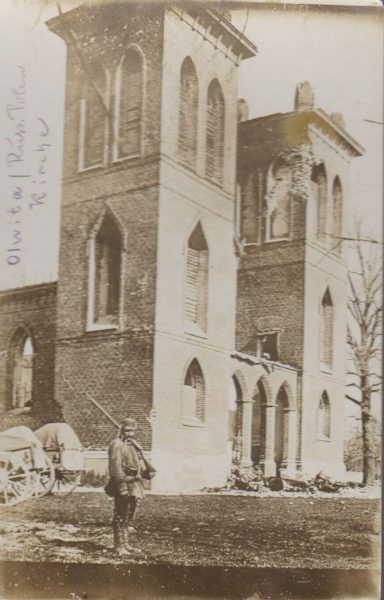 Apgriauta Alvito Šv. Onos bažnyčia pirmojo pasaulinio karo pradžioje