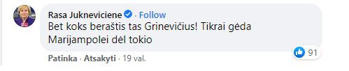 Rasos Juknevičienės atsakas