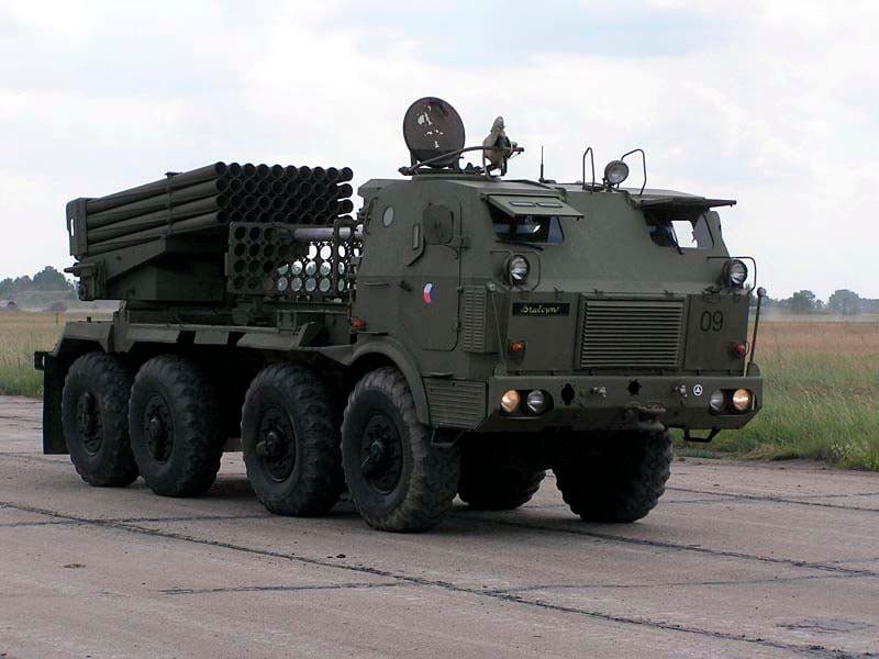  Čekija pasiuntė Ukrainai 20 vnt. salvinių raketinių sistemų RM-70