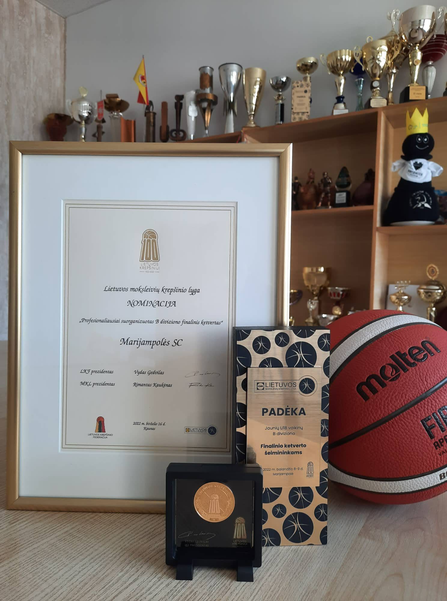 Marijampolės sporto centras įvertintas už puikų MKL finalinių krepšinio varžybų organizavimą