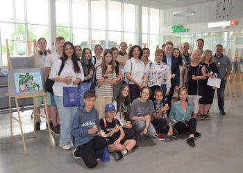 Mokinių parodos atidarymas