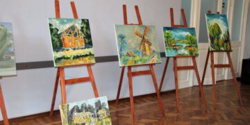 Pristatyti Sūduvos krašto dailininkų, plenero Sūduvos krašto spalvos metu, kurti kūriniai