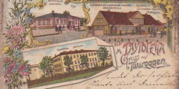 Sveikinimai iš Tauragės 1902 m.