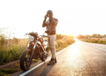 Motociklininkas ir motociklas