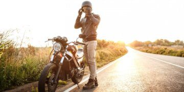 Motociklininkas ir motociklas
