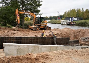 Ruošiama valčių nusileidimo vieta