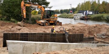 Ruošiama valčių nusileidimo vieta