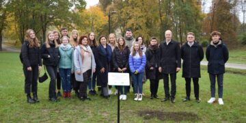 Vilkaviškyje pasodintas ,,Jaunimo metams" skirtas ąžuoliukas
