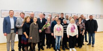 Edgaro Lajaus piešta Marijampolė puikuojasi parodoje