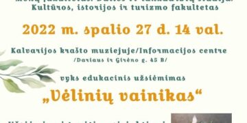 Vėlinių vainiko edukacija