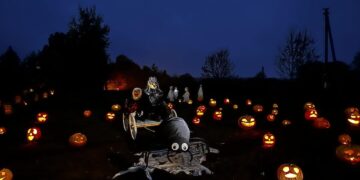 Žibančių moliūgų alėja