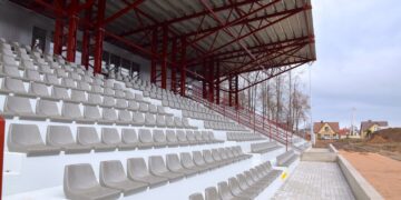 Kybartų stadiono įrengimo darbai juda finišo tiesiosios link.