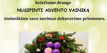 Advento vainiko gaminimo edukacija