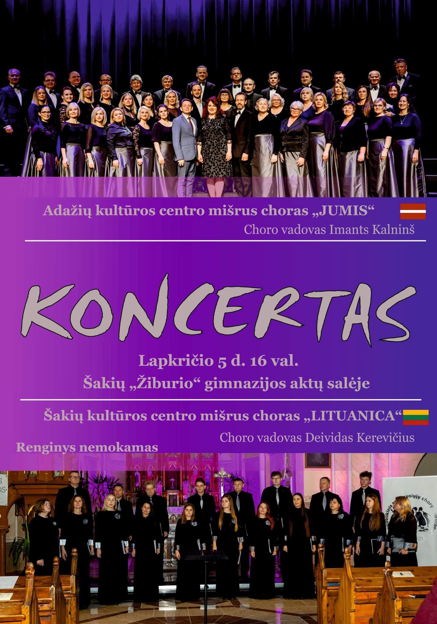 Chorų koncertas Šakiuose