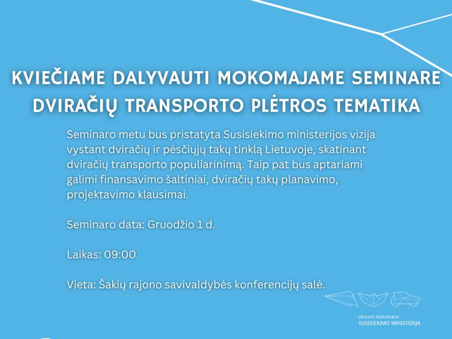 Dviračių transporto plėtros seminaras