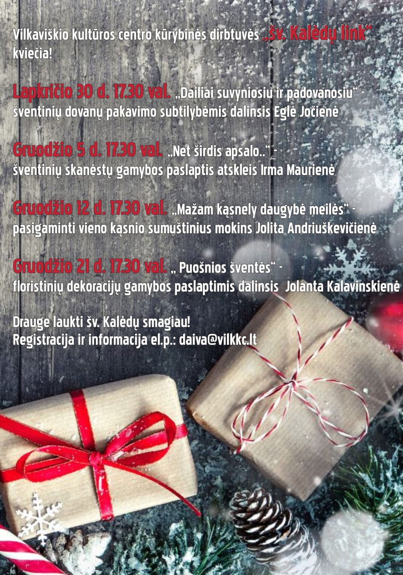 Kalėdinės edukacijos Vilkaviškyje