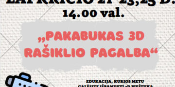 PAKABUKAS 3D RAŠIKLIO PAGALBA