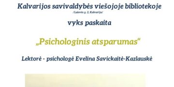 Paskaita PSICHOLOGINIS ATSPARUMAS