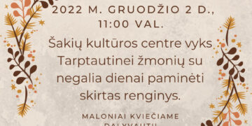 Renginys neįgaliųjų dienai