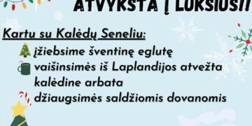 LUKŠIŲ MIESTELIO KALĖDINĖS EGLĖS ĮŽIEBIMAS