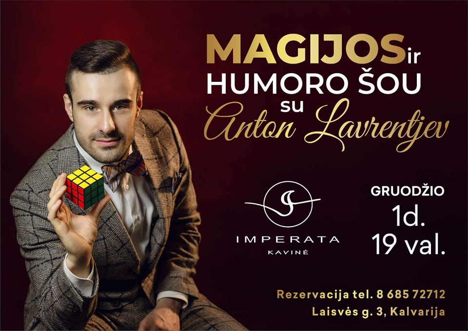 Magijos ir humoro šou su Anton Lavrentjev