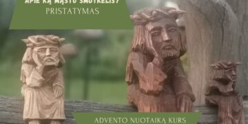 Medžio skulptūrų parodos pristatymas Alvite