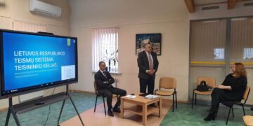 Jurgio Dovydaičio bibliotekoje - Marijampolės apylinkės teismo atstovų paskaita