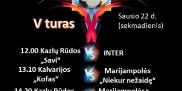 Marijampolės apskrities salės futbolo pirmenybės. V turas