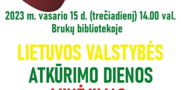Vasario 16-oji Brukų bibliotekoje