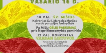 Vasario 16-osios minėjimas Kalvarijoje