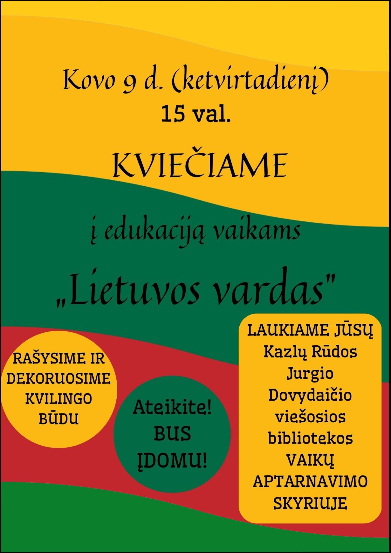 Edukacija vaikams „Lietuvos vardas“