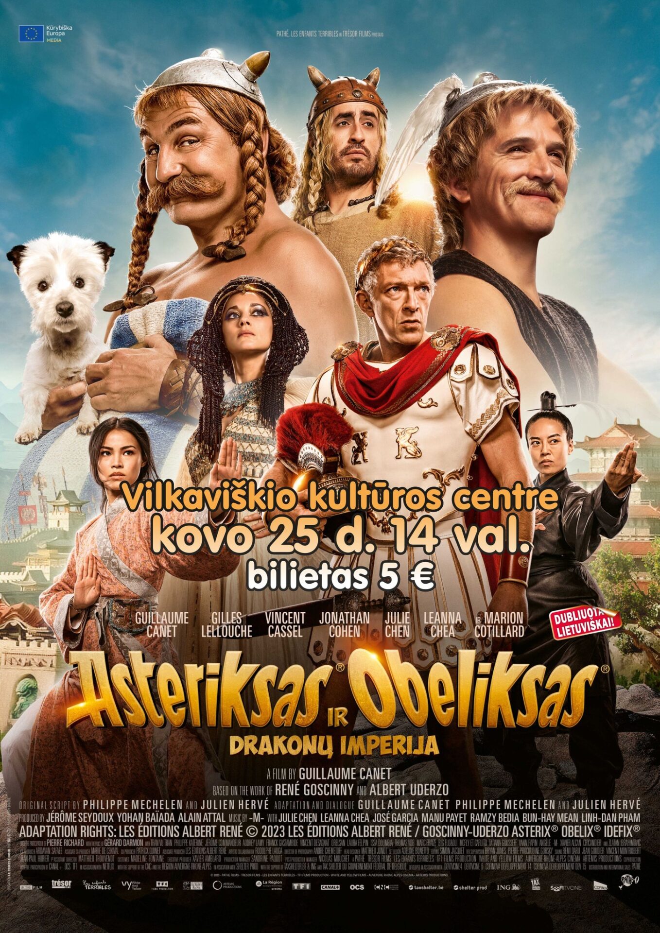 Filmas „Asteriksas ir Obeliksas. Drakonų imperija“ Vilkaviškyje