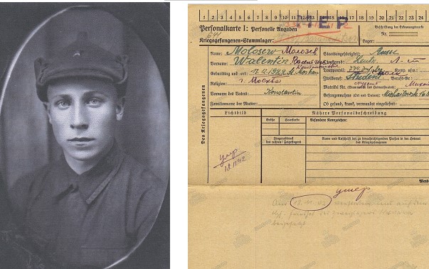 Karo belaisvių Kalvarijos stovykloje registravimo kortelių pavyzdžiai