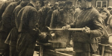 Karo belaisvių stovykla Kalvarijoje. Foto iš Kalvarijos krašto muziejaus fondų