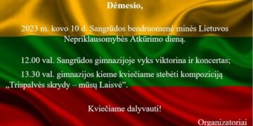 Lietuvos Nepriklausomybės atkūrimo diena Sangrūdoje