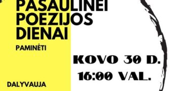 Renginys Pasaulinei Poezijos dienai paminėti