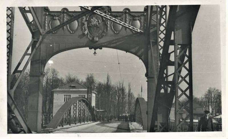 Tiltas į Tilžę iš Panemunės nacių okupacijos metu