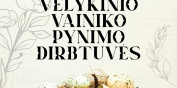 Velykinio vainiko pynimo dirbtuvės Tautkaičiuose