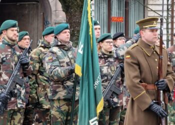 Vėliavos perdavime naujam Lietuvos šaulių sąjungos vadui dalyvavo ir Suvalkijos šauliai