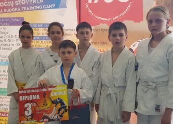Jauniesiems dziudo kovotojams - puikus pasirodymas