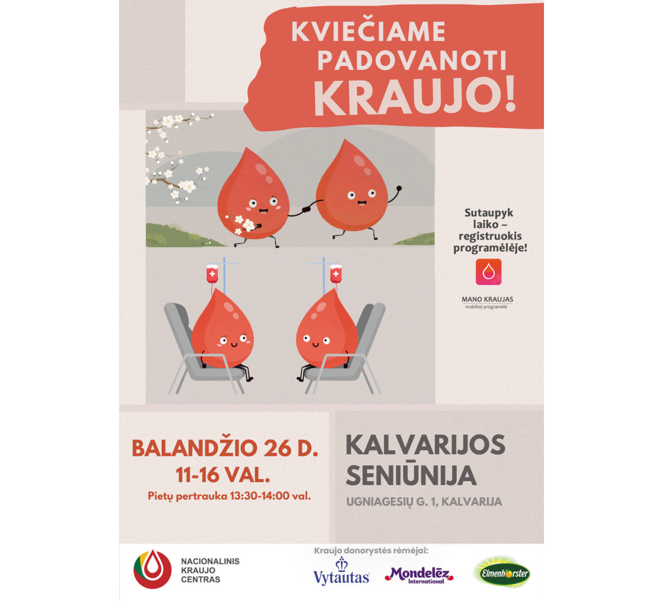 Kraujo donorystės akcija Kalvarijoje