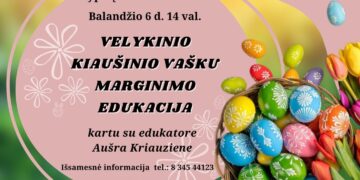 Velykinio kiaušinio vašku marginimo edukacija